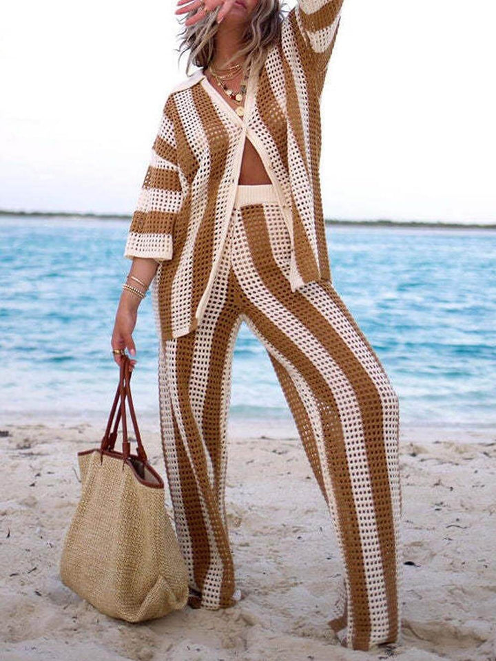 Fashion Loose V-Neck Set