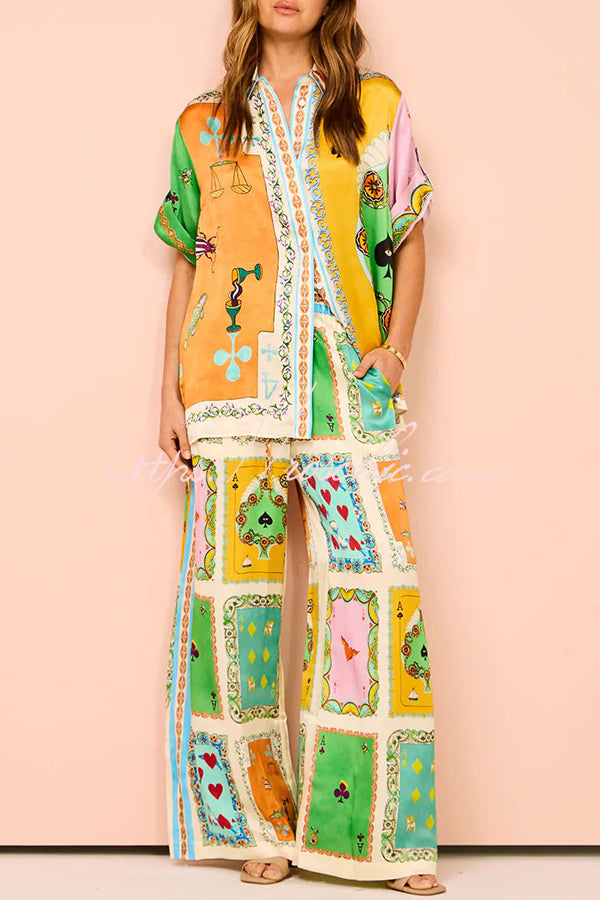 Poker Wide Leg Pants