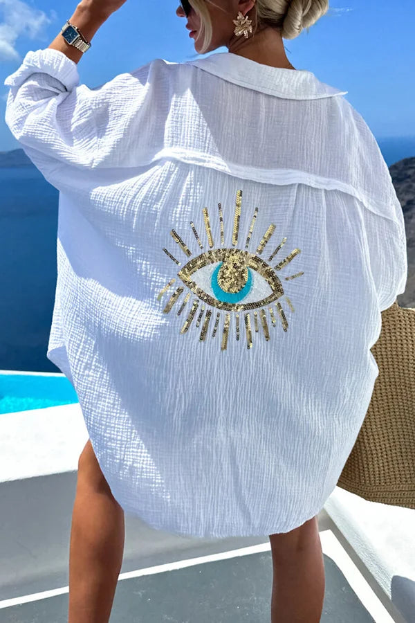 Summer Breeze Magic Eye Oversized Shirt