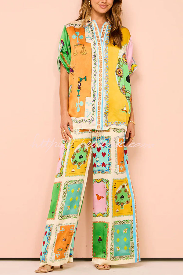 Poker Wide Leg Pants