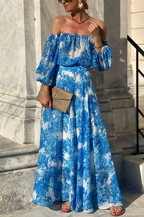 Lumina Off Shoulder Flowy Maxi Dress