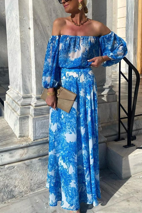 Lumina Off Shoulder Flowy Maxi Dress