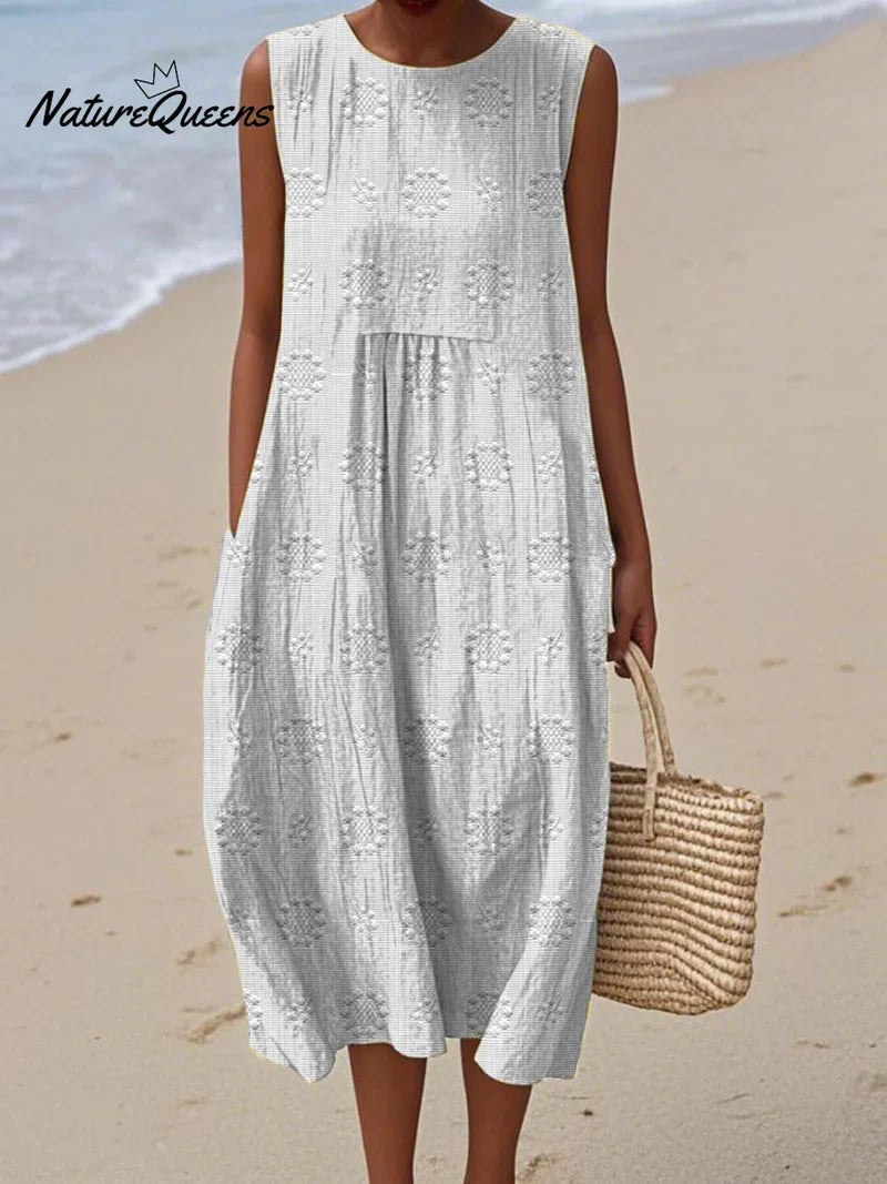 Élodie | Sleeveless Embroidered Dress