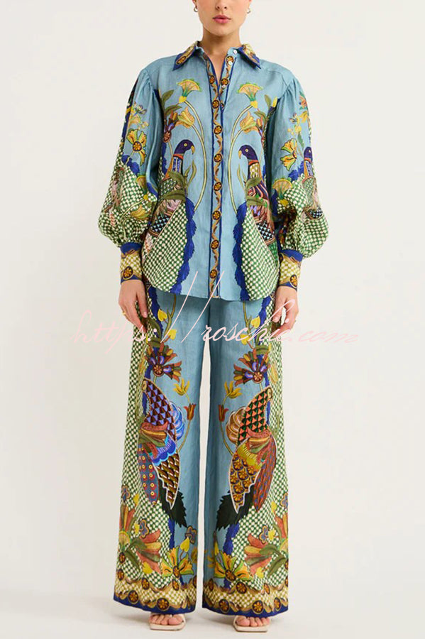 Heaven Bird Wide Leg Pants