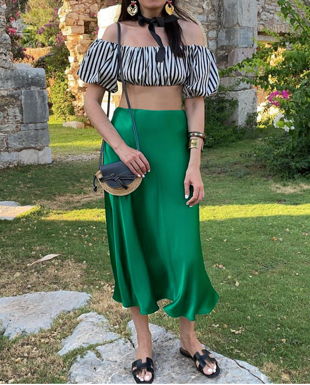 Satin Midi Skirt