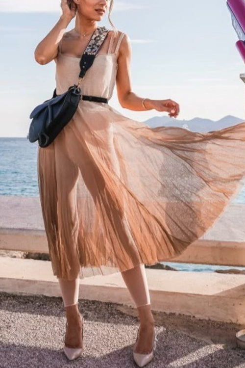 Square Neck Gradient Cami Dress