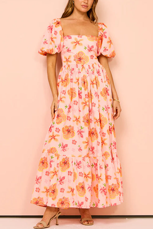 Lumina Floral Ruffle Maxi Dress