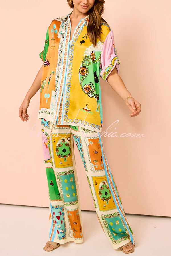 Poker Wide Leg Pants
