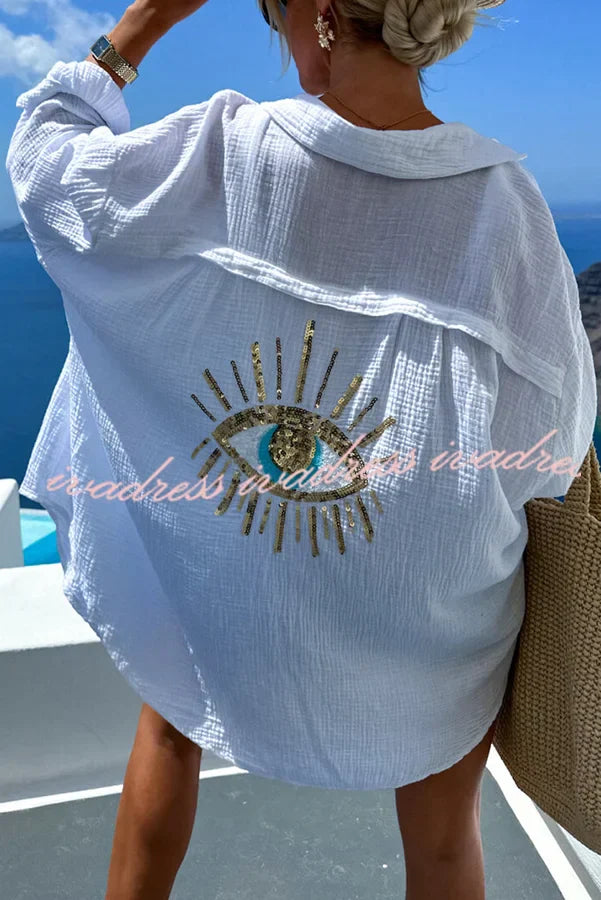 Summer Breeze Magic Eye Oversized Shirt