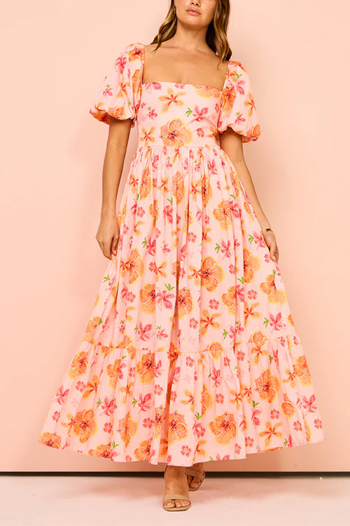 Lumina Floral Ruffle Maxi Dress