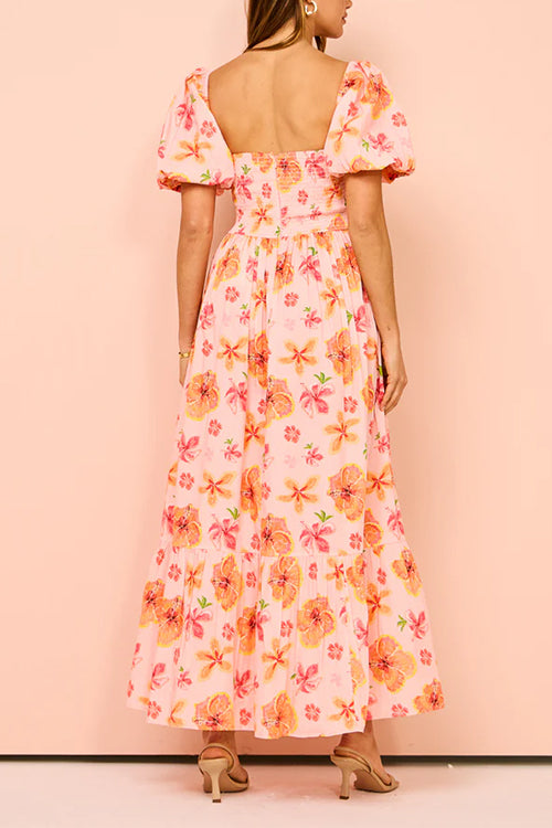 Lumina Floral Ruffle Maxi Dress