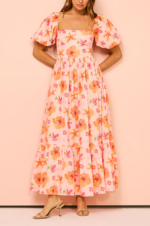 Lumina Floral Ruffle Maxi Dress