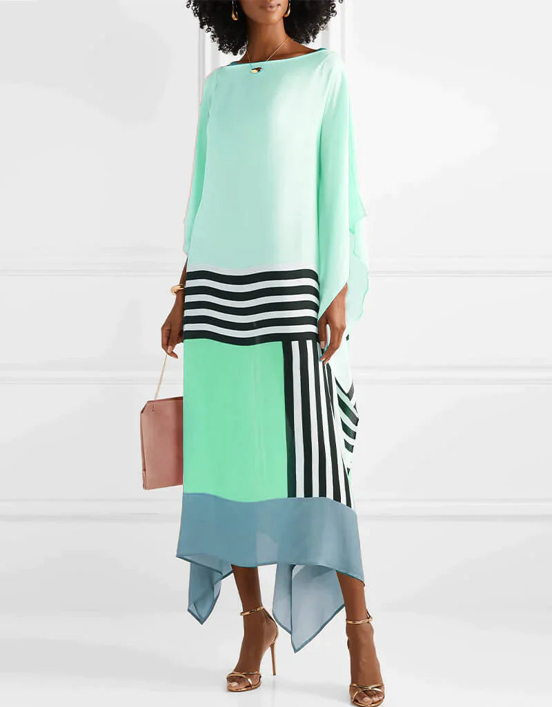 Geometric Candy Stripe Kaftan