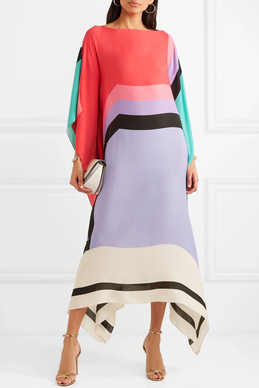 Geometric Candy Stripe Kaftan