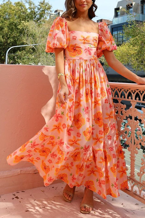 Lumina Floral Ruffle Maxi Dress