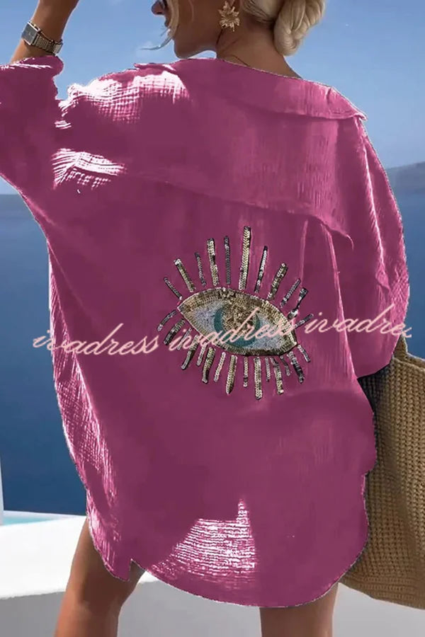 Summer Breeze Magic Eye Oversized Shirt