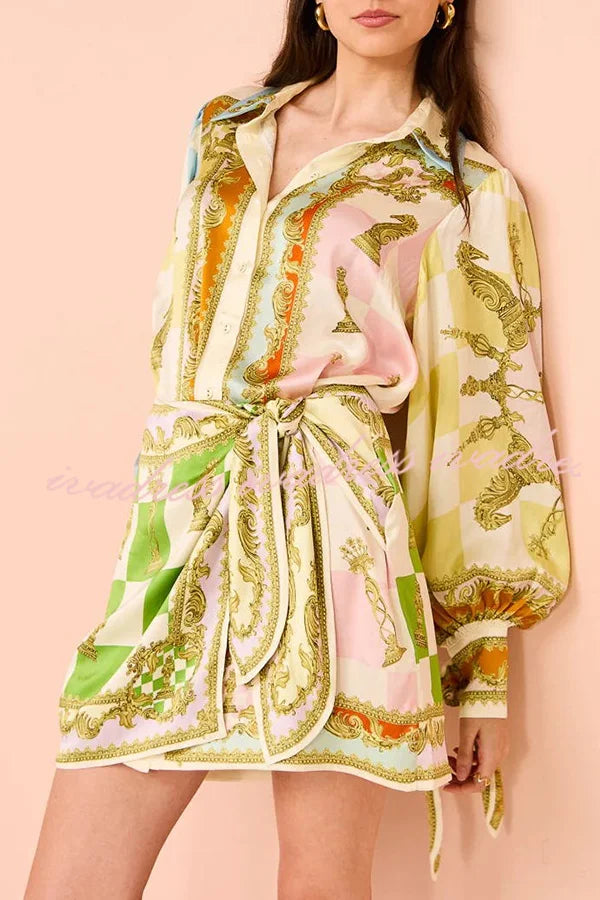 Vacay Mode Satin Wrap Mini Dress