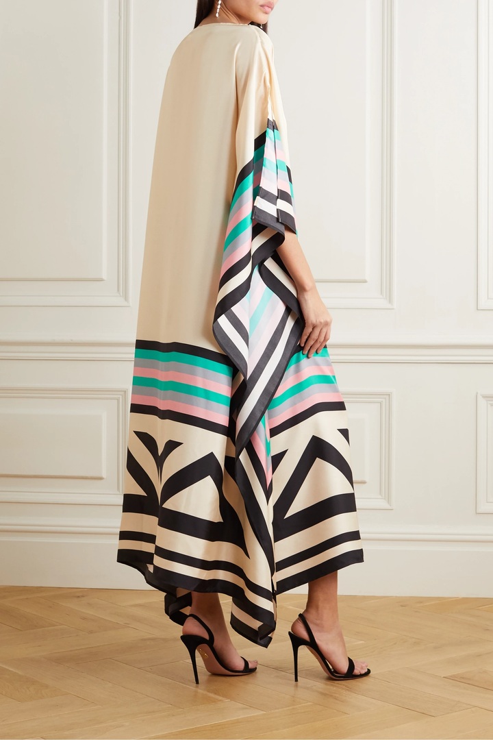 Geometric Candy Stripe Kaftan