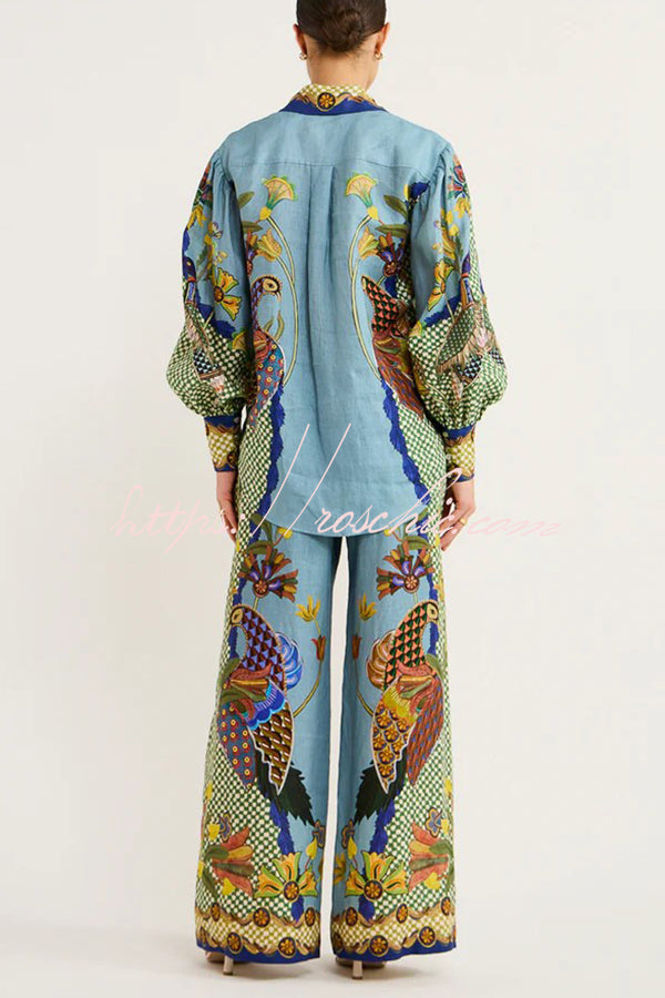 Heaven Bird Wide Leg Pants