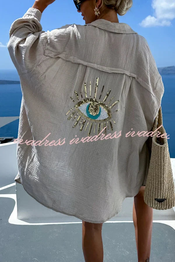 Summer Breeze Magic Eye Oversized Shirt