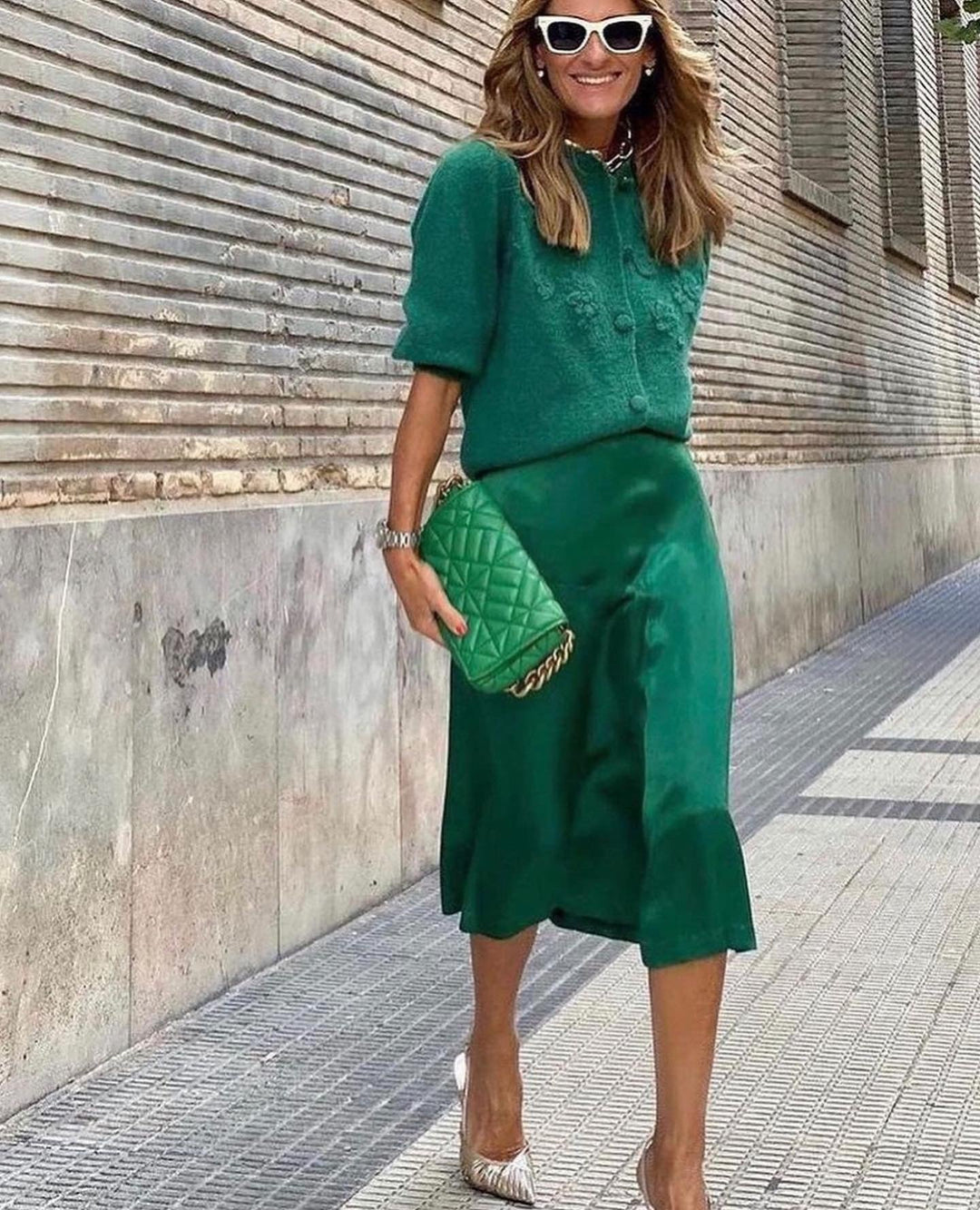 Satin Midi Skirt