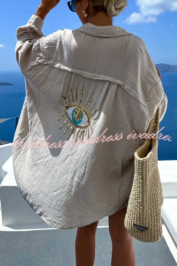 Summer Breeze Magic Eye Oversized Shirt