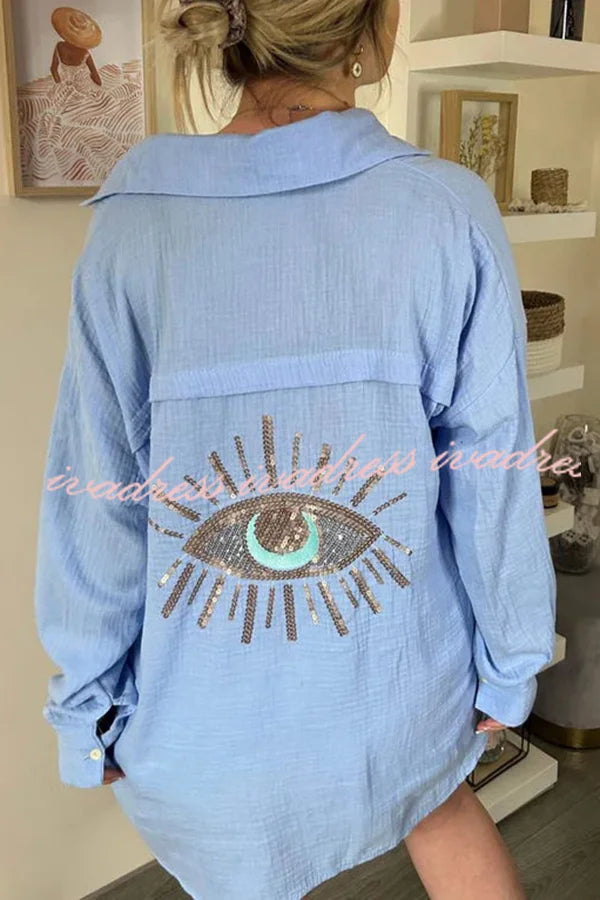 Summer Breeze Magic Eye Oversized Shirt