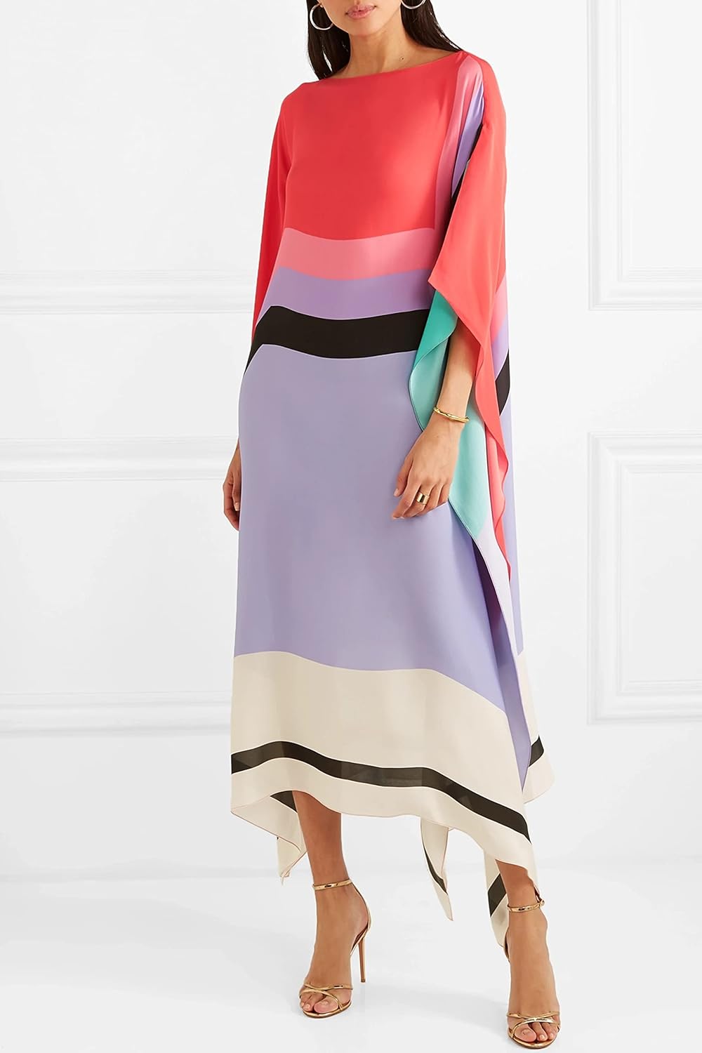 Geometric Candy Stripe Kaftan