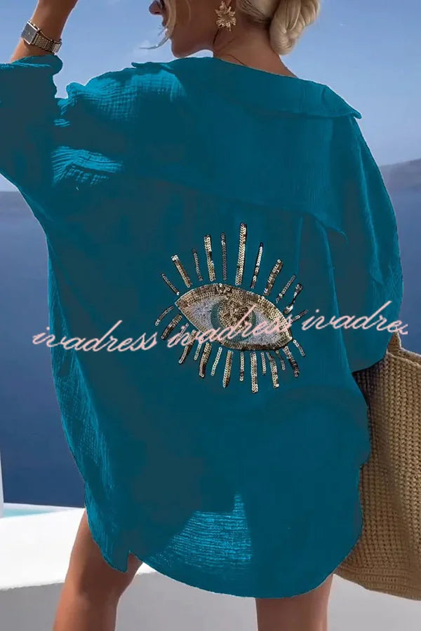 Summer Breeze Magic Eye Oversized Shirt
