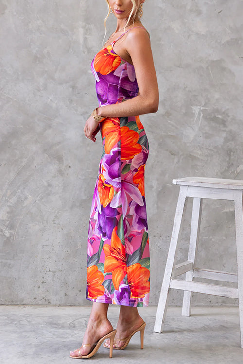 Floral Bodycon Vacation Dress