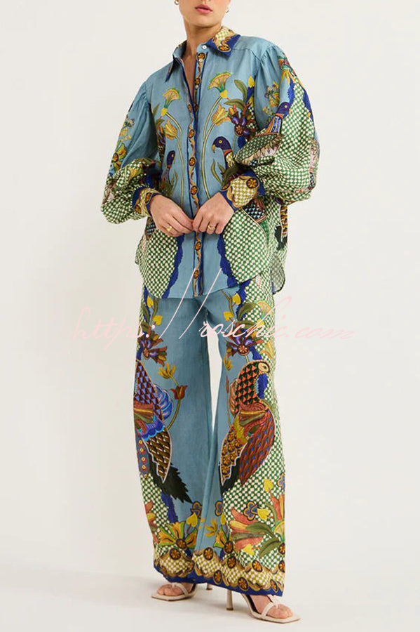 Heaven Bird Wide Leg Pants