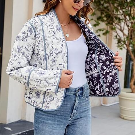 Reversible floral print jacket