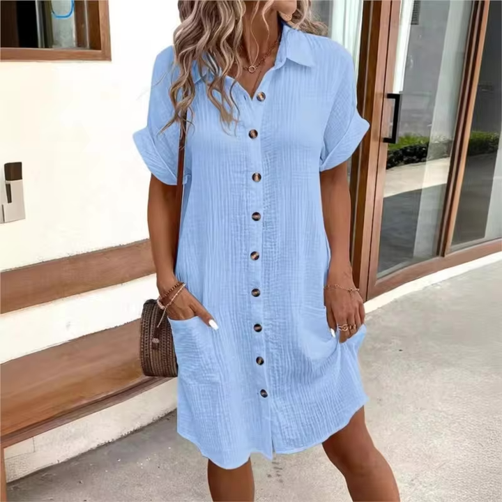 Summer Button Down Short Sleeve Shirt
