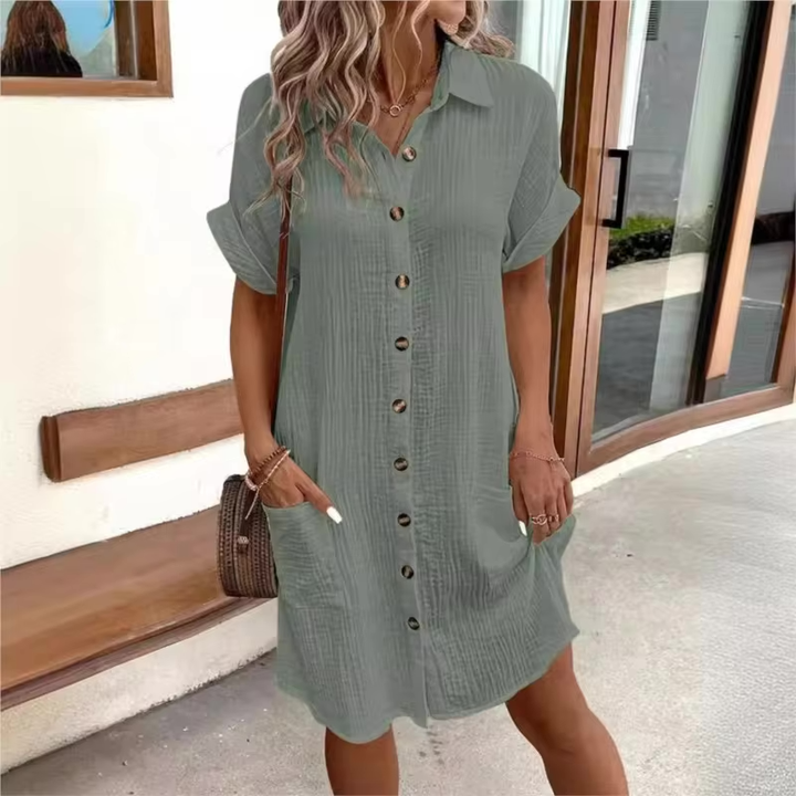 Summer Button Down Short Sleeve Shirt