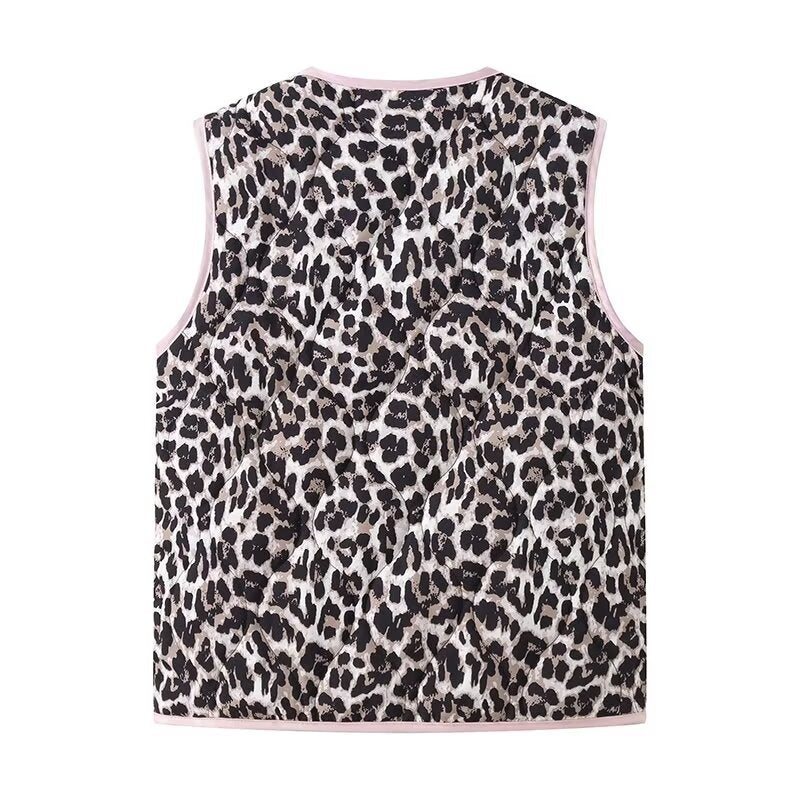Leopard Print and Bow Gilet