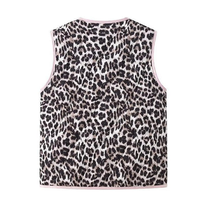 Leopard Print and Bow Gilet