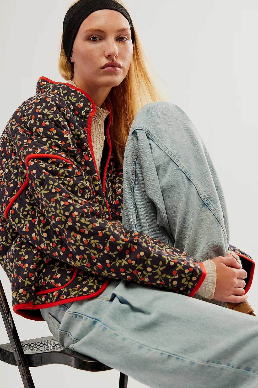 Cotton Floral Print Jacket