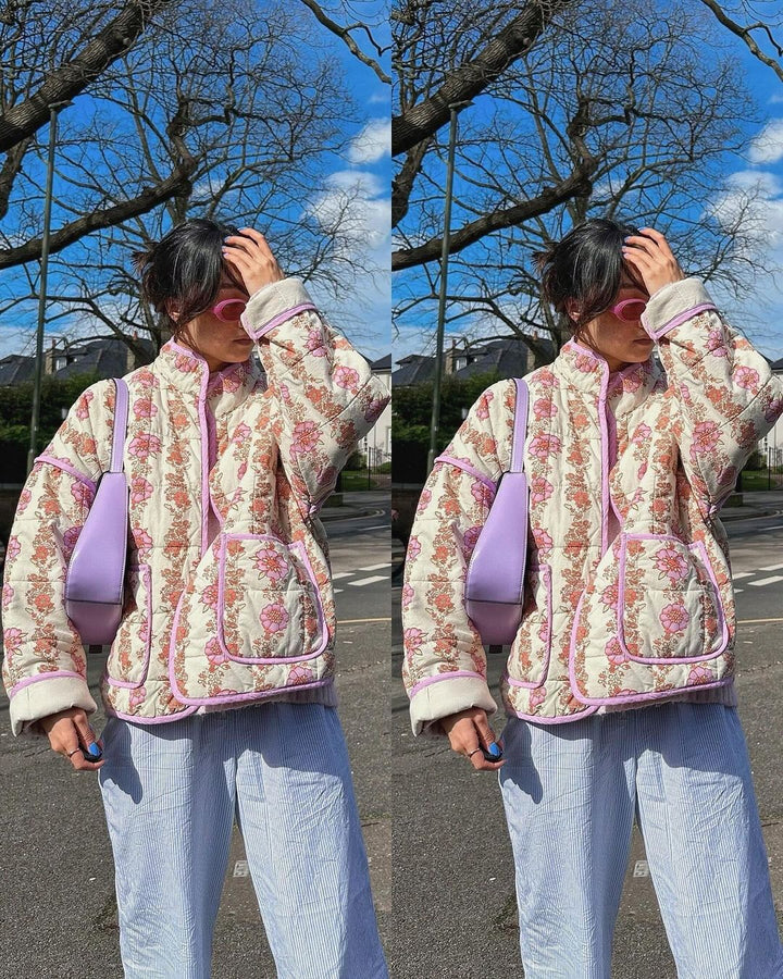 Cotton Floral Print Jacket