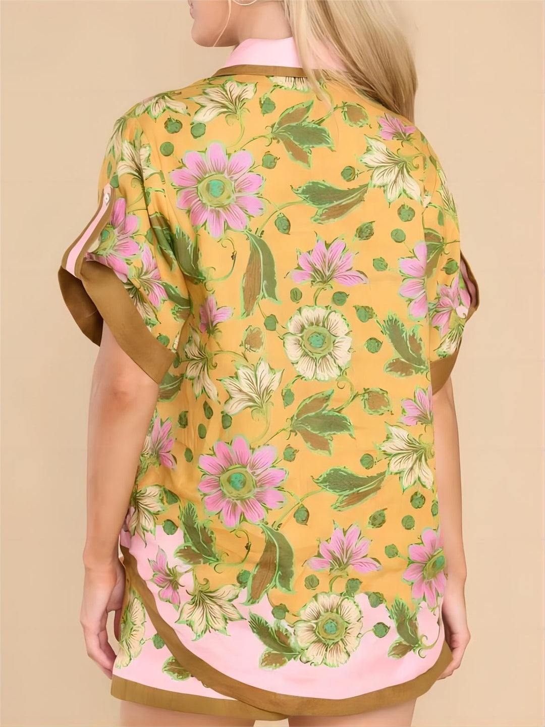 Retro Floral Loose Short Set