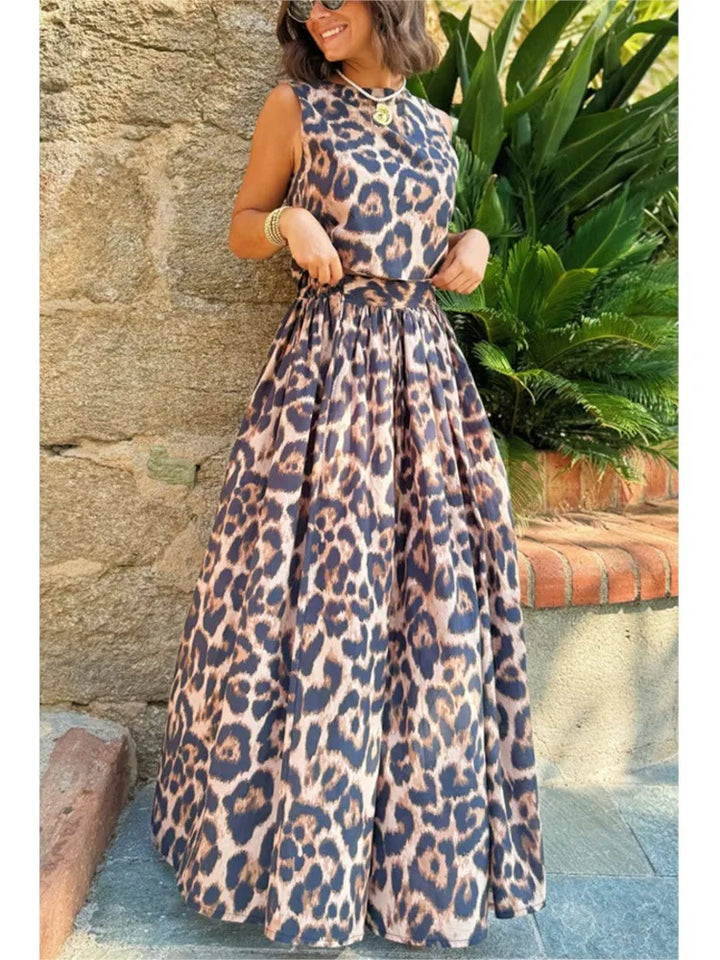 Trend Leopard Print Two-Piece Set