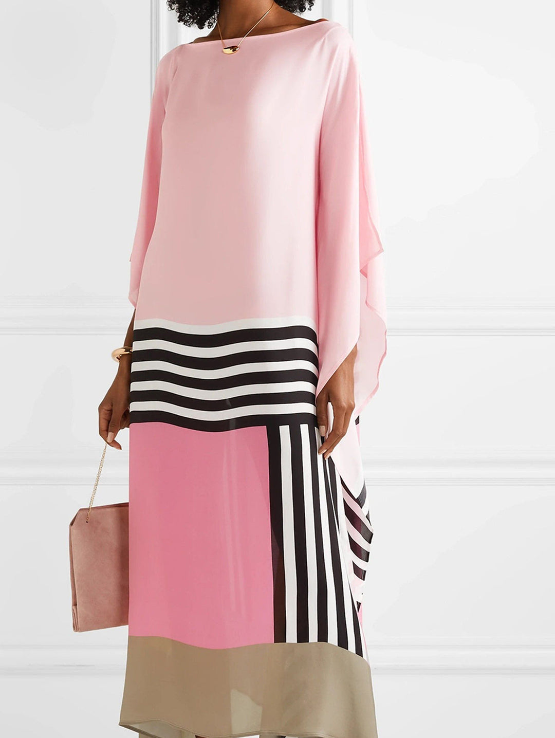 Geometric Candy Stripe Kaftan