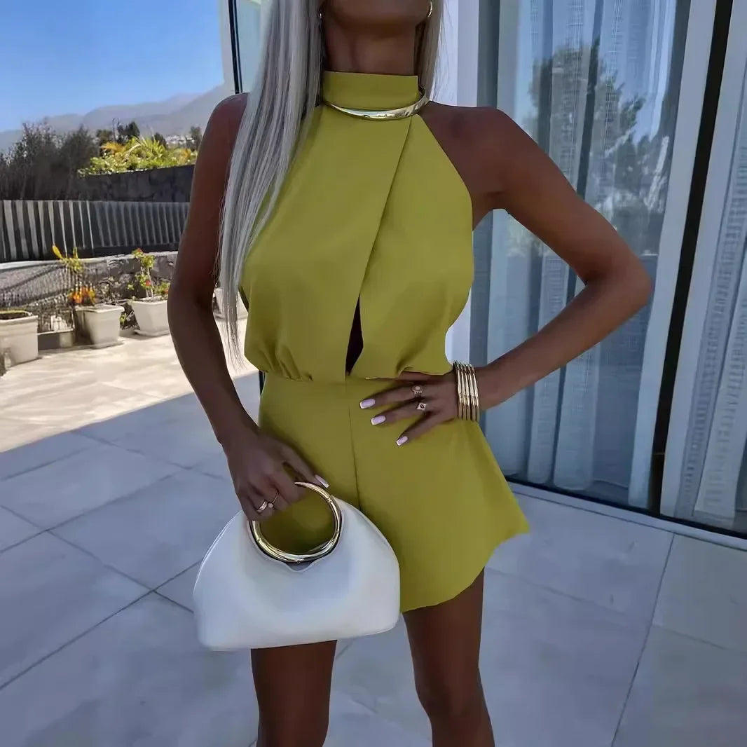 Backless Sleeveless Romper