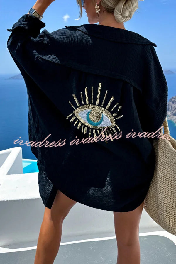 Summer Breeze Magic Eye Oversized Shirt