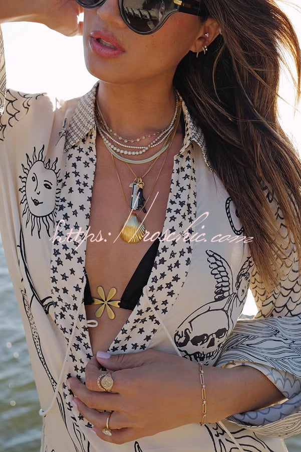 Live By Water Satin Two-Piece Set