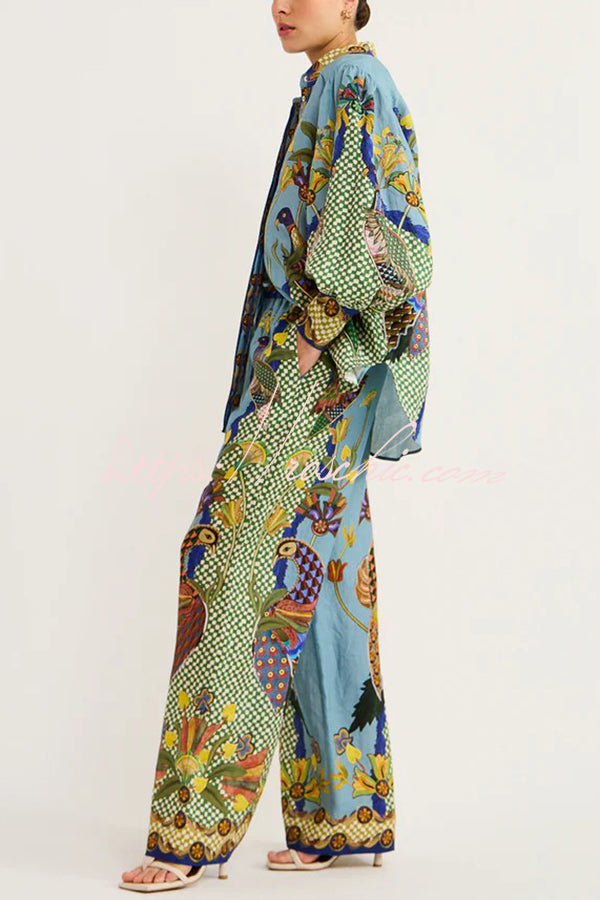 Heaven Bird Wide Leg Pants
