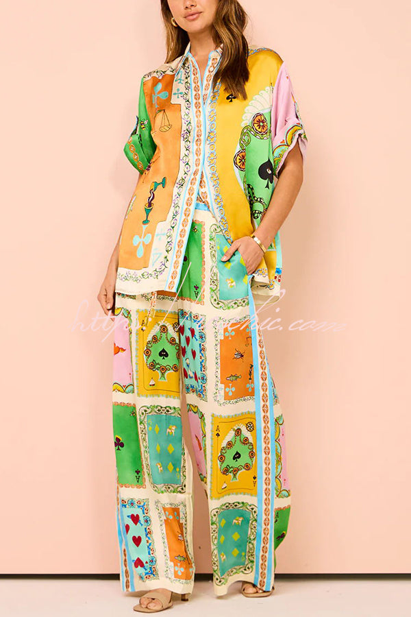 Poker Wide Leg Pants
