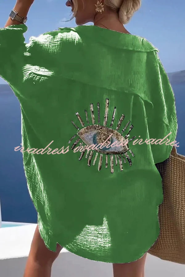 Summer Breeze Magic Eye Oversized Shirt
