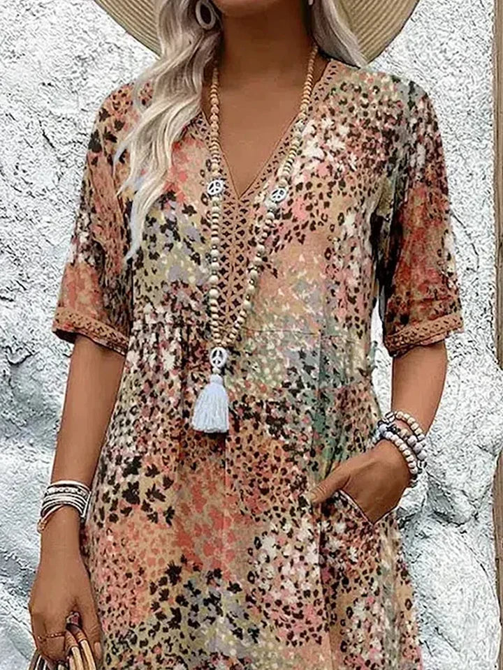 Isabeau | Printed Midi Dress