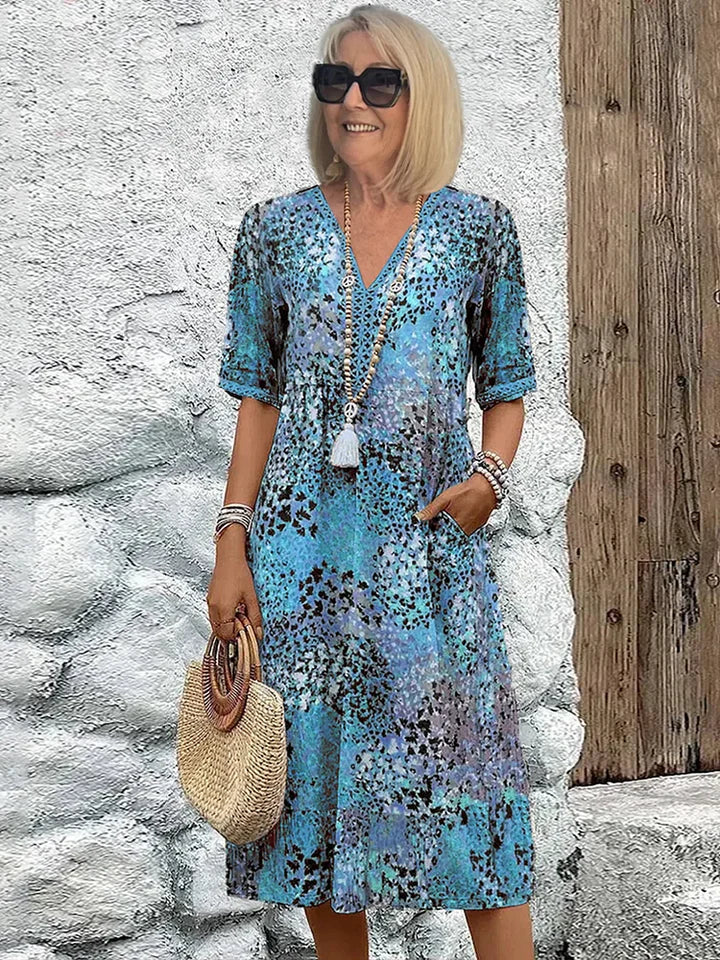 Isabeau | Printed Midi Dress