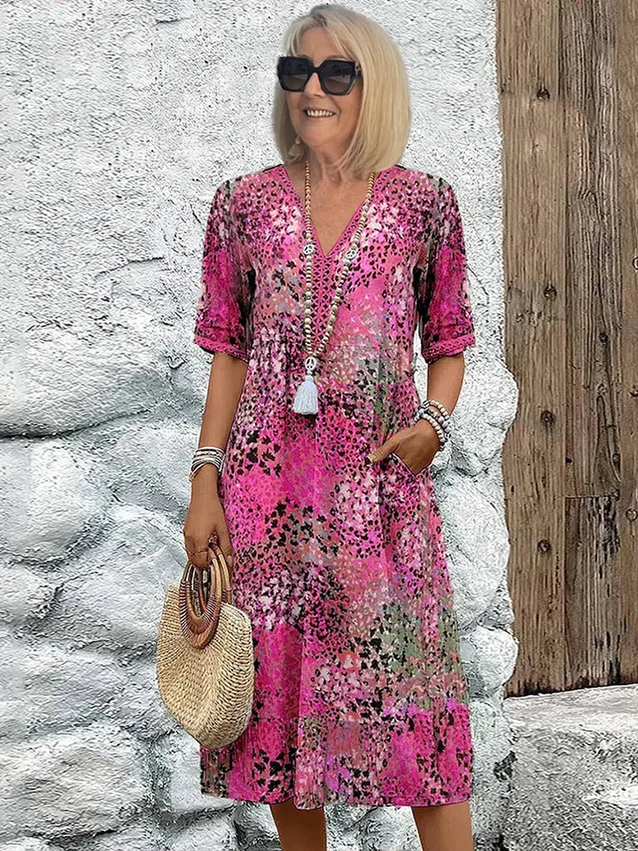 Isabeau | Printed Midi Dress